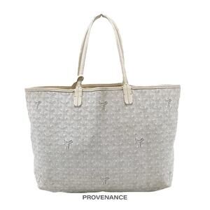 🔴 Goyard St. Louis Tote PM Bag - White Goyardine